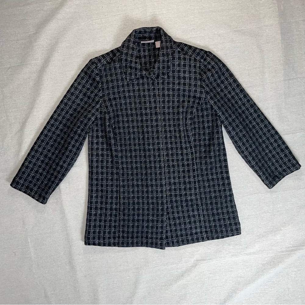 Chico's | Black & White Plaid Jacket | Medium